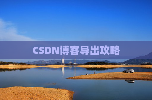 CSDN博客导出攻略